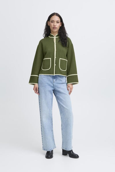 Ichi Women’s IHKate Quilted Jacket in Rifle Green
