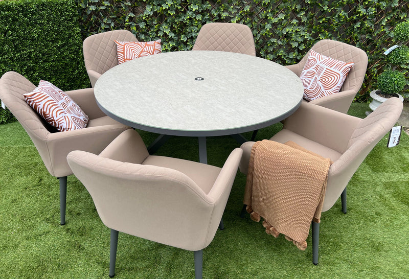 Savannah Six Seater Round Dining Set