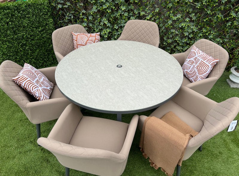 Savannah Six Seater Round Dining Set