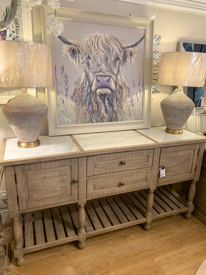 Banff Marble Top Sideboard