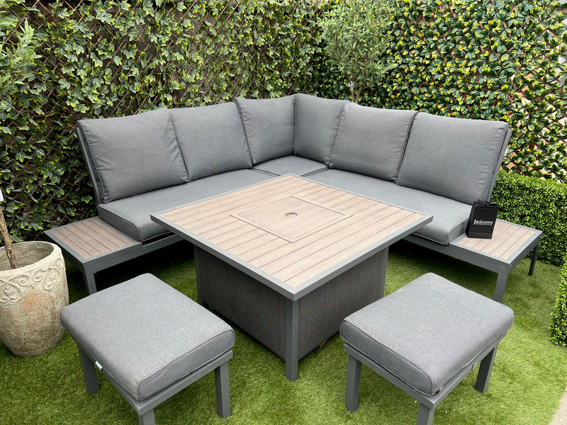 Miami Deluxe Modular Corner Set With Firepit Table