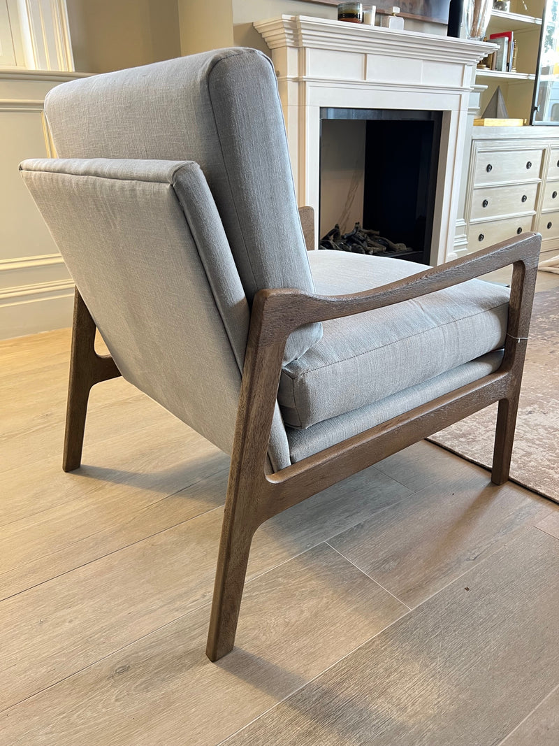 Isla Solid Wood Pebble Grey Chair