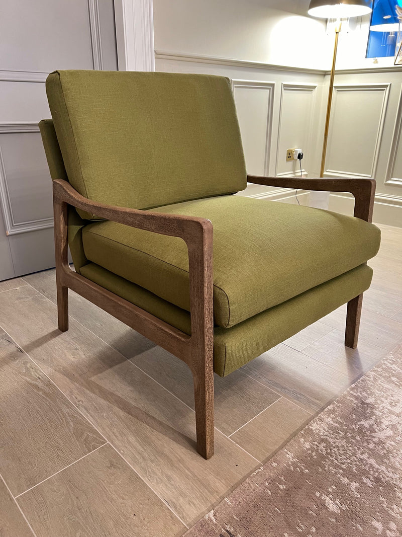 Isla Solid Wood Myrah Green Chair