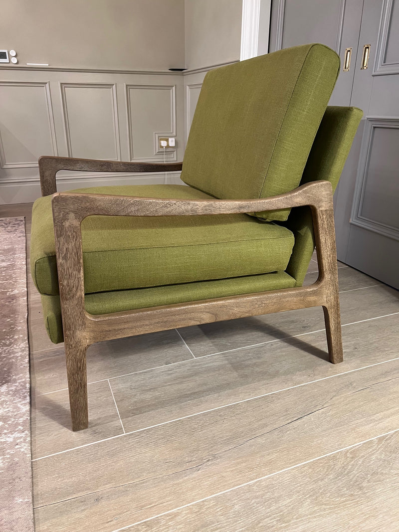 Isla Solid Wood Myrah Green Chair