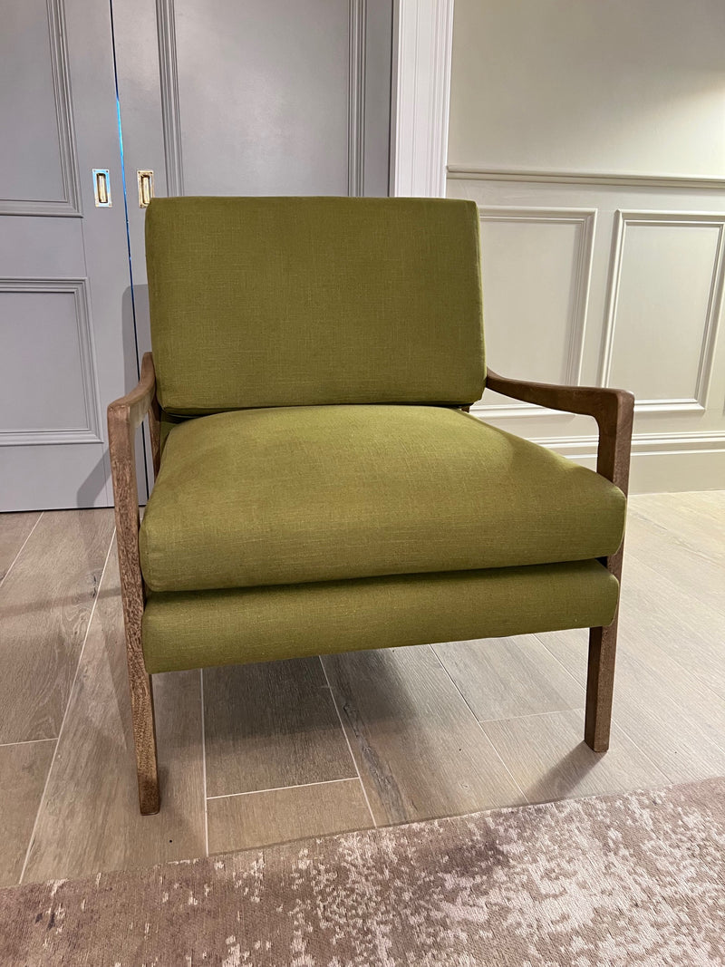 Isla Solid Wood Myrah Green Chair