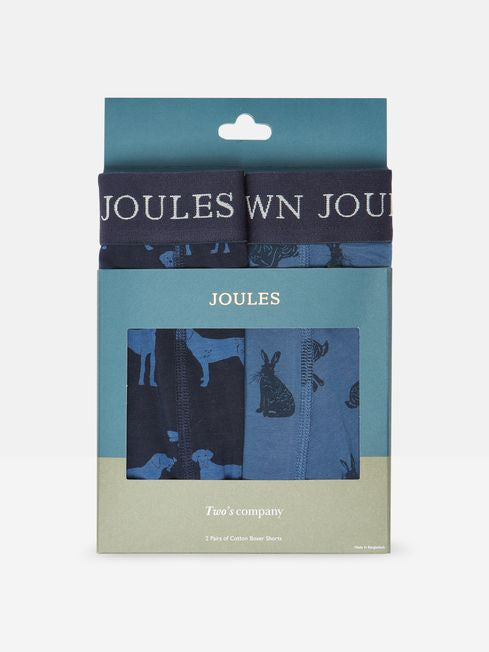 Crown Joules Navy Cotton Boxer Briefs 2 Pack