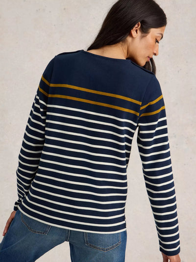 White Stuff Whitney Stripe LS Top