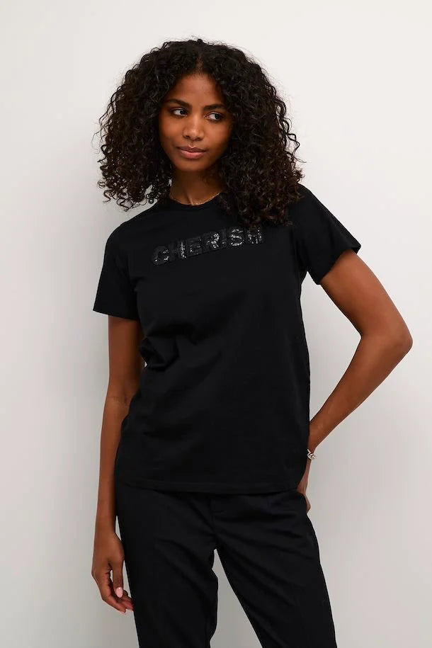 Kaffe KAsandra T-Shirt in black deep