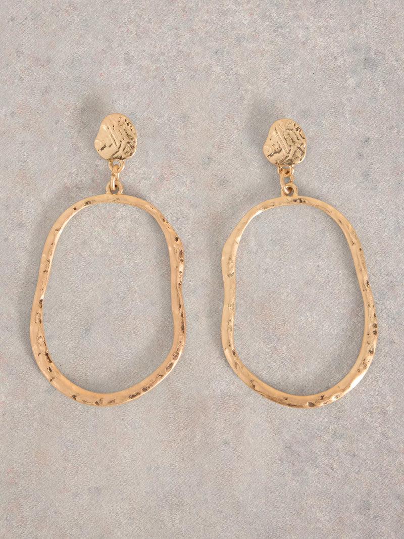 White Stuff Bryony Hoop Earring in Gold Tone