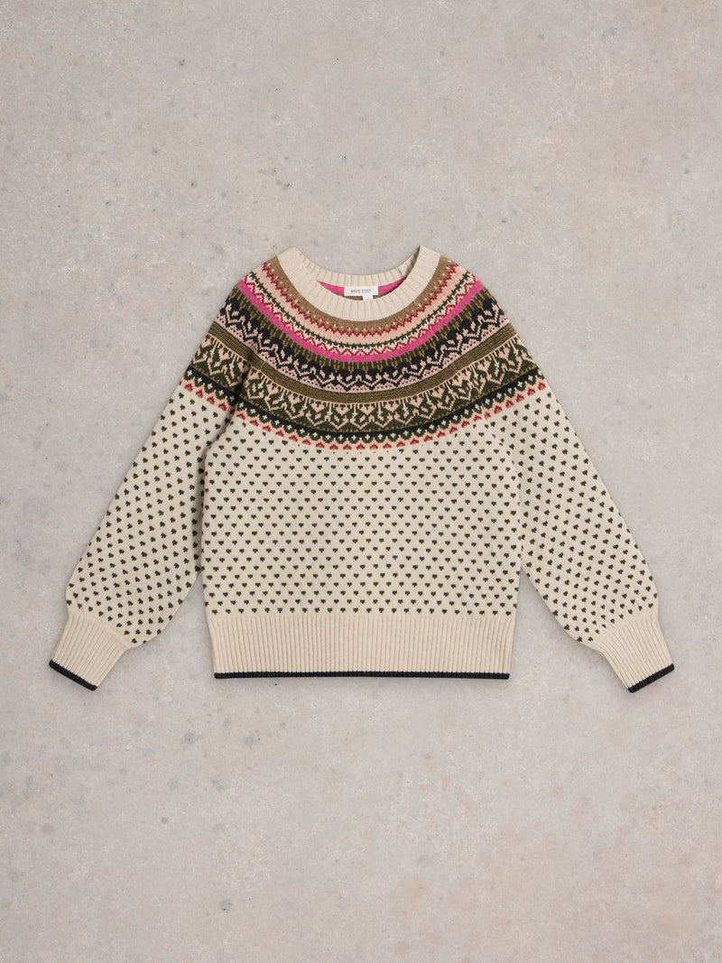 White Stuff Mini Heart Fairisle Jumper