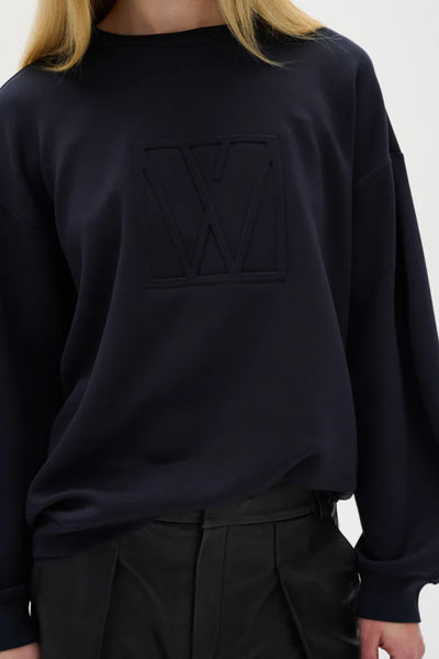 In Wear Laicent Vincent Marine Blue Mono Sweatshirt