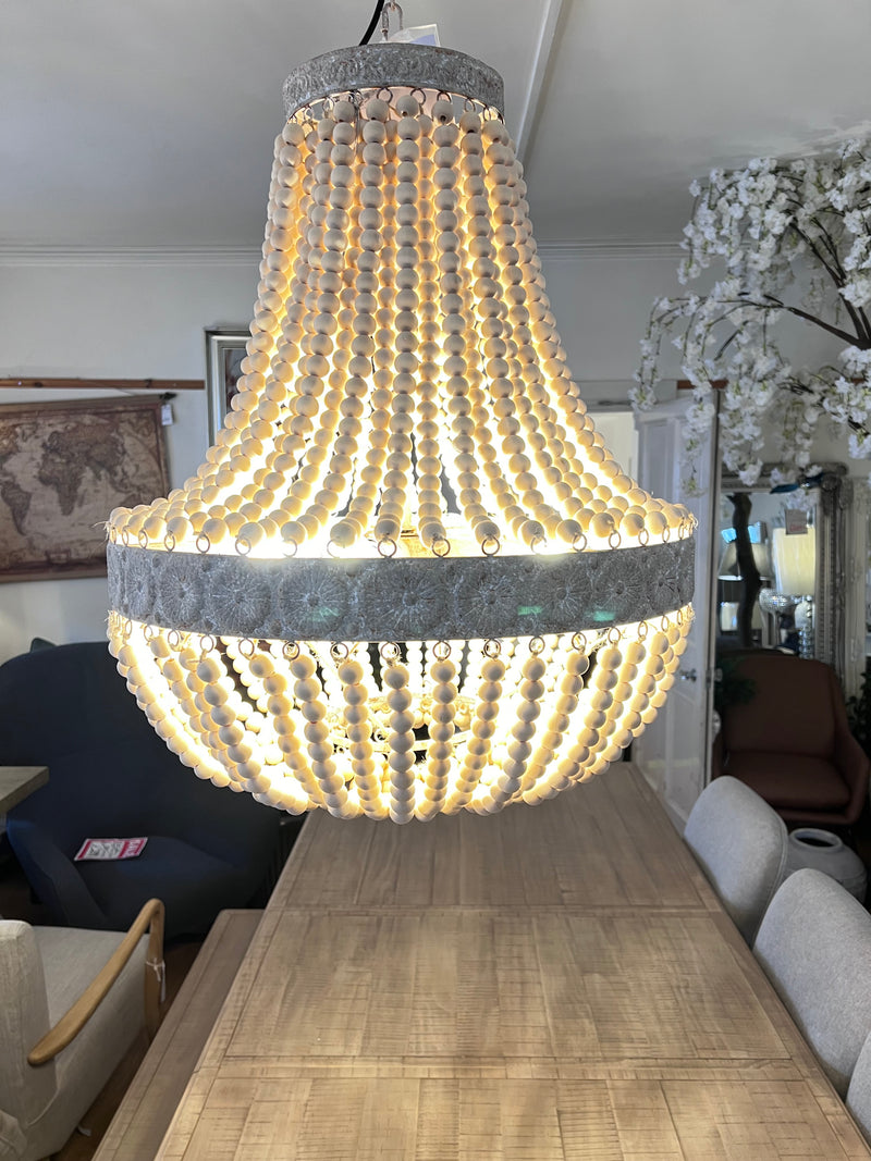 Large Beaded Statement Chandelier