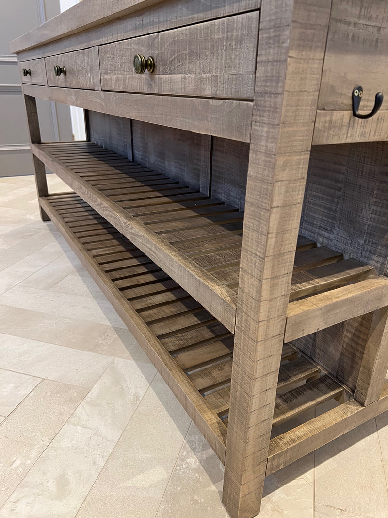 Banff Marble Top Large Kitchen Island