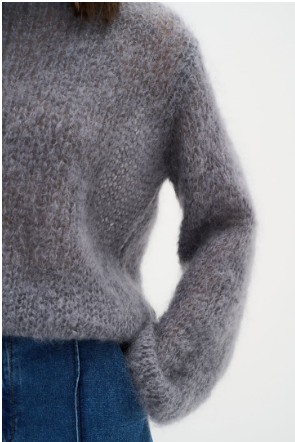 In Wear Ladies Mohair Pullover JetraIW in Granite Melange, Jetra Jumper