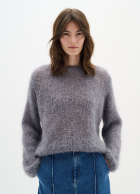 In Wear Ladies Mohair Pullover JetraIW in Granite Melange, Jetra Jumper