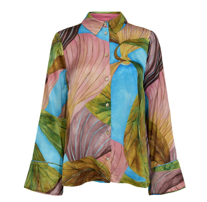 Numph Ladies Shirt NUJia in Aquarius