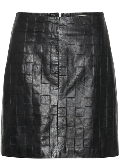 Soaked in Luxury Women’s SLJosine Olicia Leather Skirt in Black