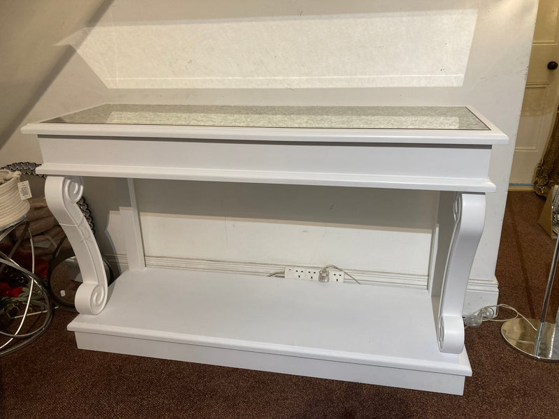 Large White Console Table
