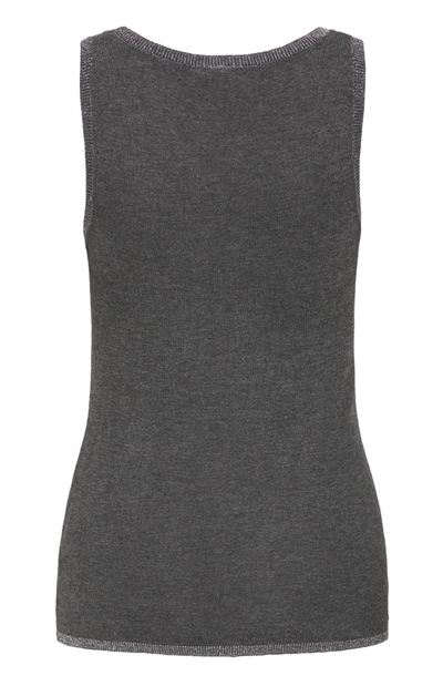 Ichi Ladies Top IHMafa in Dark Grey Melange, Mafa Sleeveless