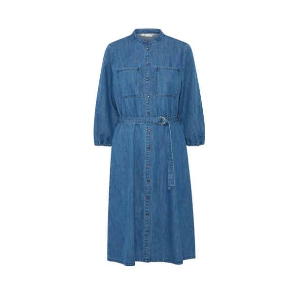 Pulz Ladies Dress PZMALIA Dress Medium Blue Denim