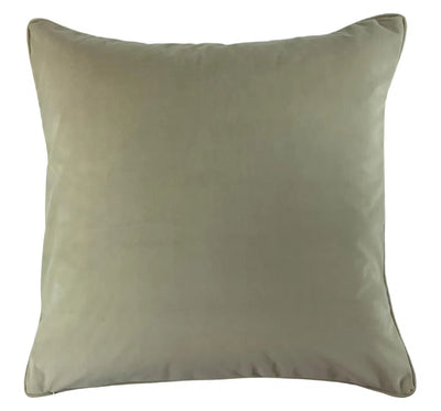 Malini Large Kivo Nat Cushion LGE SLUB CREAM WITH NAT PIPING AND NAT REV 56 X 56