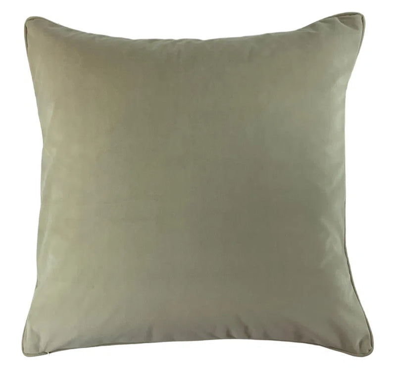 Malini Large Kivo Nat Cushion LGE SLUB CREAM WITH NAT PIPING AND NAT REV 56 X 56