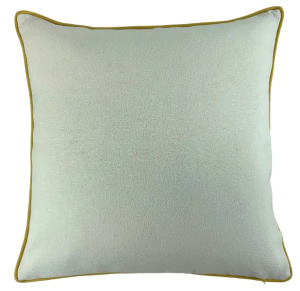 Malini Large Kivo Whisky Cushion LGE SLUB CREAM WITH WHISKEY PIPING AND WHISKEY REV 56 X 56