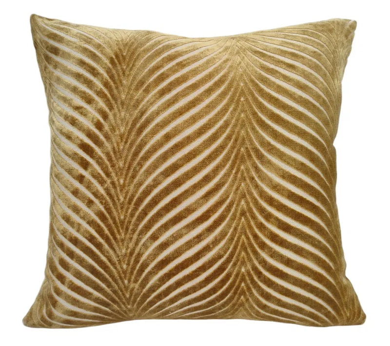 Malini Large Rada Whiskey Cushion CUT VELVET FAN RADA WHISKEY 56 X 56