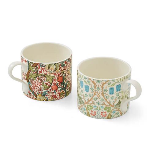 Morris & Co Set of 2 Blackthorn & Golden Lily Mugs