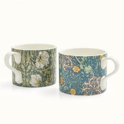 Morris & Co Mugs Set of 2 Seaweed Teal & Pimpernel Privat