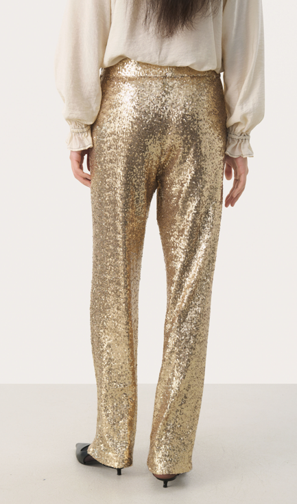 Part Two Ladies Pant MelodiePW in Gold, Melodie Sequin Trousers