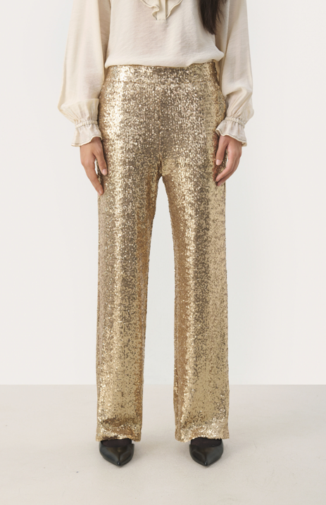 Part Two Ladies Pant MelodiePW in Gold, Melodie Sequin Trousers