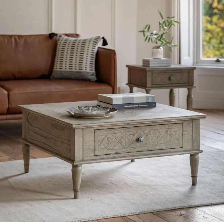 Mustique Square 2 Drawer Coffee Table