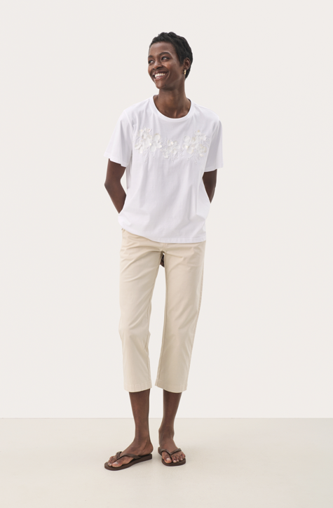 part Two Ladies NahidPW T-Shirt In Bright White Embellishment