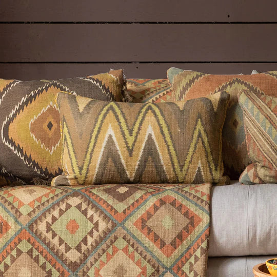 Voyage Maison Navada Printed Feather Cushion Sepia