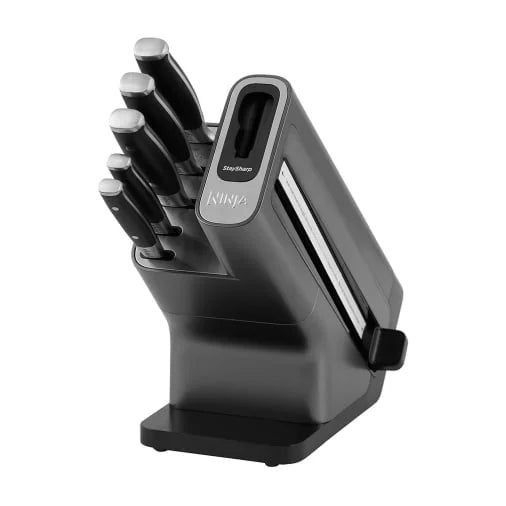 Ninja Foodi StaySharp Knife Block with Integrated Sharpener – 5-Piece Set K32005UK - Only available for click and collect