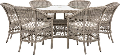 Menton Lattice Weave 6 Seater Dining Set