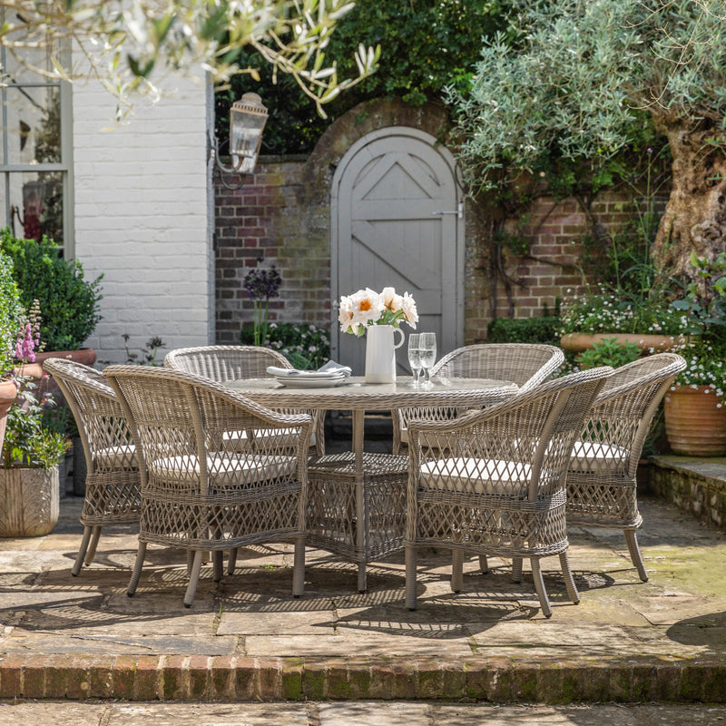 Menton Lattice Weave 6 Seater Dining Set