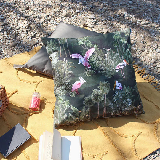 Platalea Large 70cm Outdoor Floor Cushion Bottle Green