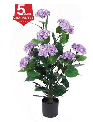 WonderLeaf 90cm Artificial Purple Hydrangea in a Pot, Outdoors 5 year UV Guarantee