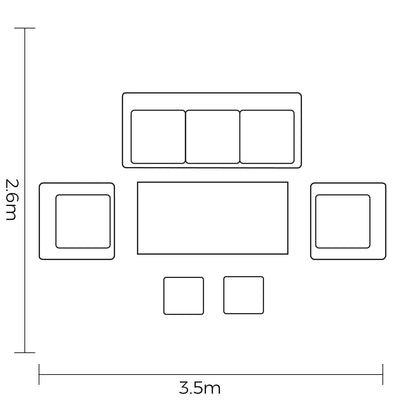 Hartman Portico 3 Seat Lounge Set - PRE ORDER MARCH DELIVERY