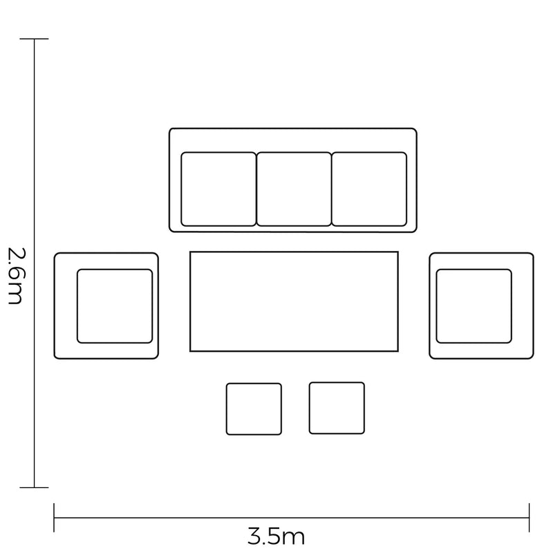 Hartman Portico 3 Seat Lounge Set - PRE ORDER MARCH DELIVERY