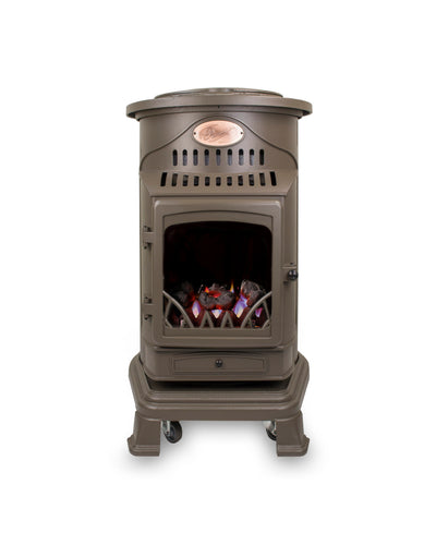 Provence Portable Gas Heater Brown Real Flame Effect Calor Gas - Northern Ireland ONLY Collection or Delivery