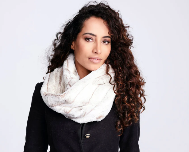 Pia Rossini Remi - Taupe Twisted Super Soft Faux Fur Snood
