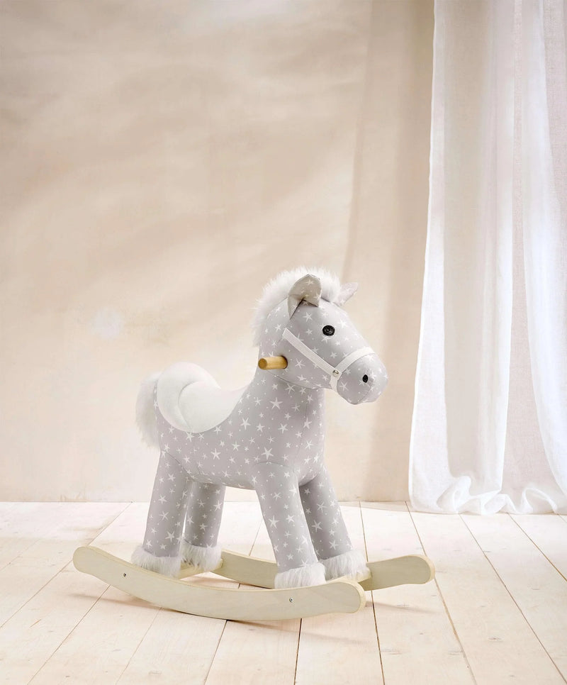 Mamas & Papas Rocking Horse - Star - Grey/White