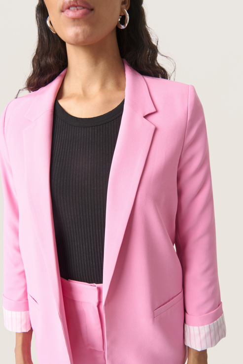 Soaked In Luxury Ladies Blazer SLShirley Fold Up sleeve in Rosebloom, Shirley