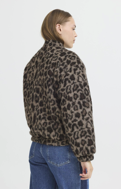Pulz Ladies Bomber Jacket PZRosie in Black Animal