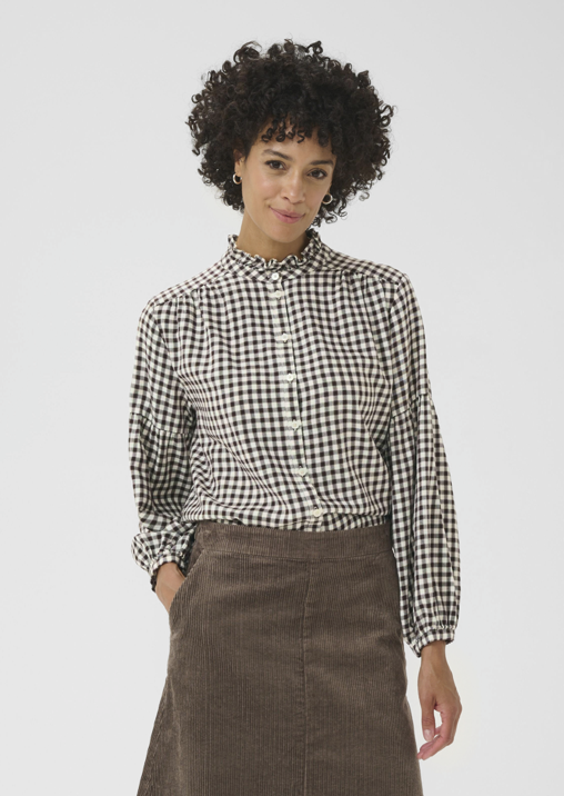 Part Two Ladies Shirt SamillaPW in Garnache Mini Check, Samilla Blouse