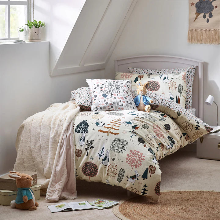 Peter Rabbit™ Scandi Woods Peter Rabbit™ 100% Brushed Cotton Duvet Cover Set Natural TODDLER