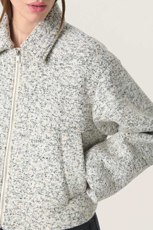 Soaked In Luxury Ladies Jacket SLSibyll in White Black Melange, Sibyll